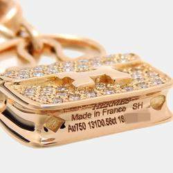 Hermes Small Model Constance Amulet Women's Bracelet H110067B 750 Pink Gold