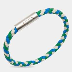Hermes Goliath Leather SIlver Tone Bracelet