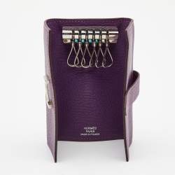 Hermes Anemone Chevre Leather Bearn Key Ring Holder