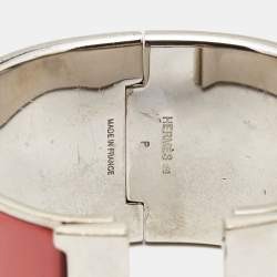Hermes Clic Clac H Enamel Palladium Extra Wide Bracelet