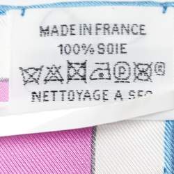 Hermès White Tea for Two Printed Silk Square Scarf