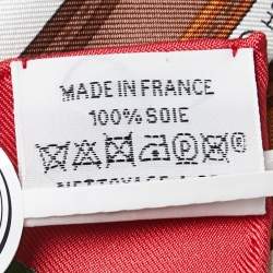 Hermès Multicolor Coaching Printed Silk Square Scarf