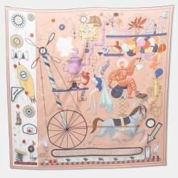 Hermes Multicolor Tea for Two Printed Silk Square Scarf