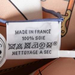 Hermes Multicolor Tea for Two Printed Silk Square Scarf