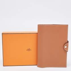 Hermès Gold Evercolor Leather Ulysse Universal Notebook Cover