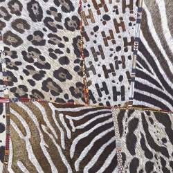 Pre Owned Hermès Multicolor Pelages et Camouflage Printed Silk Square Scarf