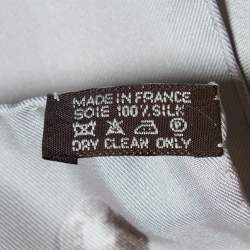 Hermès Grey Cheval de Legende Printed Silk Square Scarf