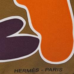 Hermès Multicolor Lilanga Printed Silk Square Scarf