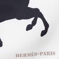 Hermès off-White Ex Libris En Camouflage Printed Silk Square Scarf