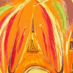 Hermes Multicolor La Tour Eiffel S’envole Printed Silk Square Handkerchief