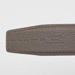 Hermes Chamonix/Togo Epsom And Etain Leather Constance Reversible Belt 80CM
