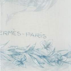 Hermès Off-White Printed Silk Square Scarf