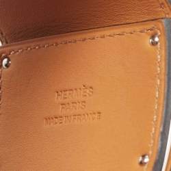 Pre Owned Hermes Kelly Dog Extreme Leather Palladium Plated Bracelet