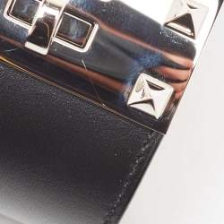Pre Owned Hermes Kelly Dog Extreme Leather Palladium Plated Bracelet