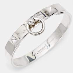 Pre Owned Hermes Collier De Chien Sterling Silver Bracelet