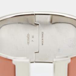 Hermes Clic Clac H Enamel Palladium Plated Extra Wide Bracelet