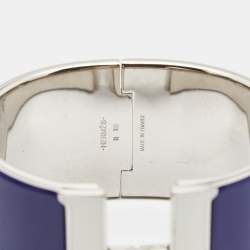 Hermes Clic Clac H Enamel Palladium Plated Extra Wide Bracelet