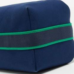 Hermes Marine Canvas Large Bride-A-Brac Pouch