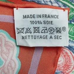 Hermes Multicolor Print Super Silk Quest scarf 90