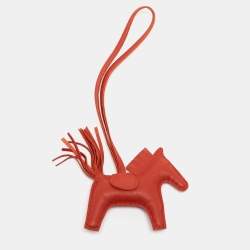Pre Owned Hermes Cornaline Milo Leather GriGri Rodeo Bag Charm PM