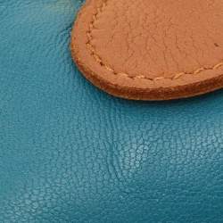 Pre Owned Hermes Blue/Yellow/Brown Leather GriGri Rodeo Horse Bag Charm