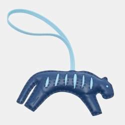 Hermes Bleu de Malte/Celeste Milo Leather RooRoo Bag Charm