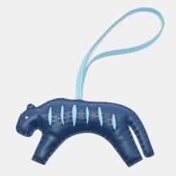 Hermes Bleu de Malte/Celeste Milo Leather RooRoo Bag Charm