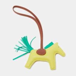 Hermes Lime/Menthe/Fauve Milo Leather GriGri Rodeo Bag Charm PM