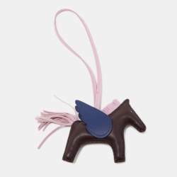 Hermes Rouge Sellier/Mauve Sylvestre/Bleu Saphir Milo Leather GriGri Rodeo Pegase Bag Charm PM