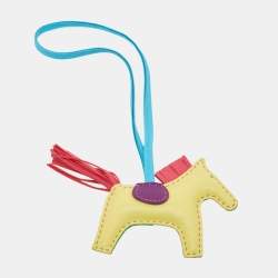 Hermes Bleu Aztec/Bleu Electrique/Soufre/Rose Shocking/Violet/Menthe Milo Leather GriGri Rodeo Bag Charm PM