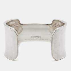 Hermes  Amazone Sterling Silver Medium Model Open Cuff Bracelet