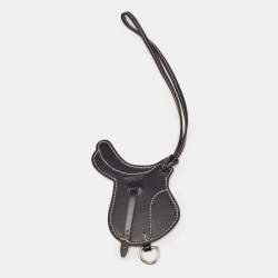 Hermes Noir Veau Butler Leather Paddock Selle Horse Saddle Bag Charm