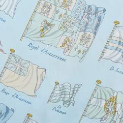 Hermes Blue Pavois Silk Muffler