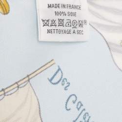Hermes Blue Pavois Silk Muffler
