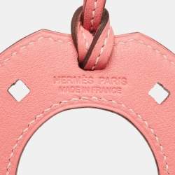 Hermès Rose D'ete Swift Leather Paddock Fer a Cheval Bag Charm