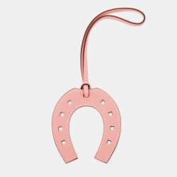 Hermès Rose D'ete Swift Leather Paddock Fer a Cheval Bag Charm