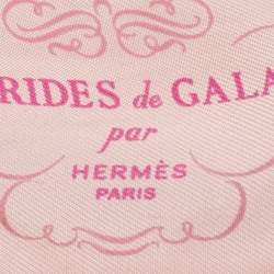 Hermès Pink Chain Brides De Gala Print Silk Twilly