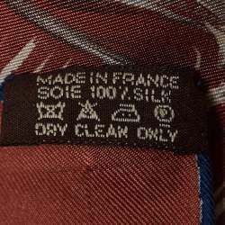 Hermès Brown Paddock Champs Silk Scarf