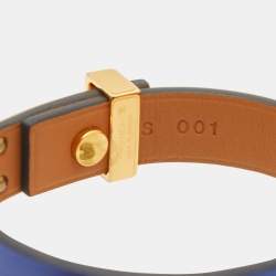 Hermès Mini Dog Anneaux Leather Gold Plated Bracelet