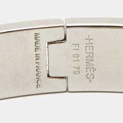 Hermès Clic H Enamel Palladium Plated Bracelet