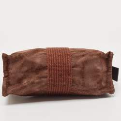 Hermes Brown Canvas Herline Pouch