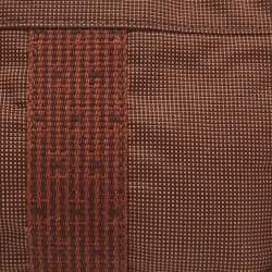 Hermes Brown Canvas Herline Pouch