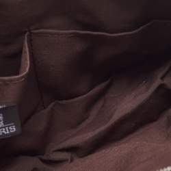 Hermes Brown Canvas Herline Pouch