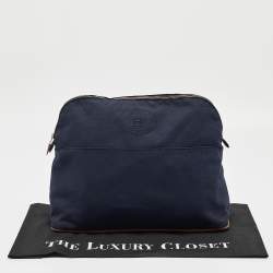 Hermes Bleu Indigo Canvas Bolide Case