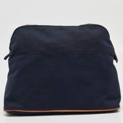 Hermes Bleu Indigo Canvas Bolide Case