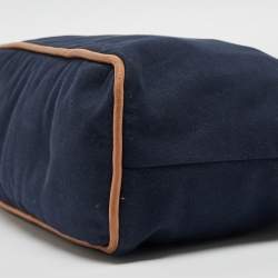 Hermes Bleu Indigo Canvas Bolide Case