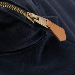 Hermes Bleu Indigo Canvas Bolide Case