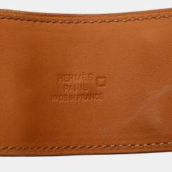 Hermes Collier De Chien Alligator Leather Gold Plated Bracelet