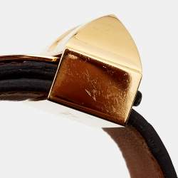 Hermes Collier De Chien Alligator Leather Gold Plated Bracelet