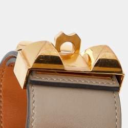 Hermes Collier de Chien Leather Gold Plated Bracelet